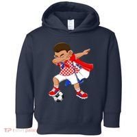 Dabbing Soccer Boy Croatia Football Flag Toddler Hoodie thumb 0