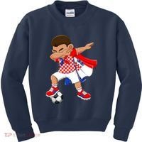 Dabbing Soccer Boy Croatia Football Flag Kids Sweatshirt thumb 0