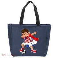 Dabbing Soccer Boy Croatia Football Flag Tote Bag thumb 0