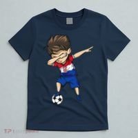 Dabbing Soccer Boy Croatia Jersey Croatian Football T-Shirt thumb 5