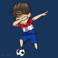 Dabbing Soccer Boy Croatia Jersey Croatian Football T-Shirt thumb 7