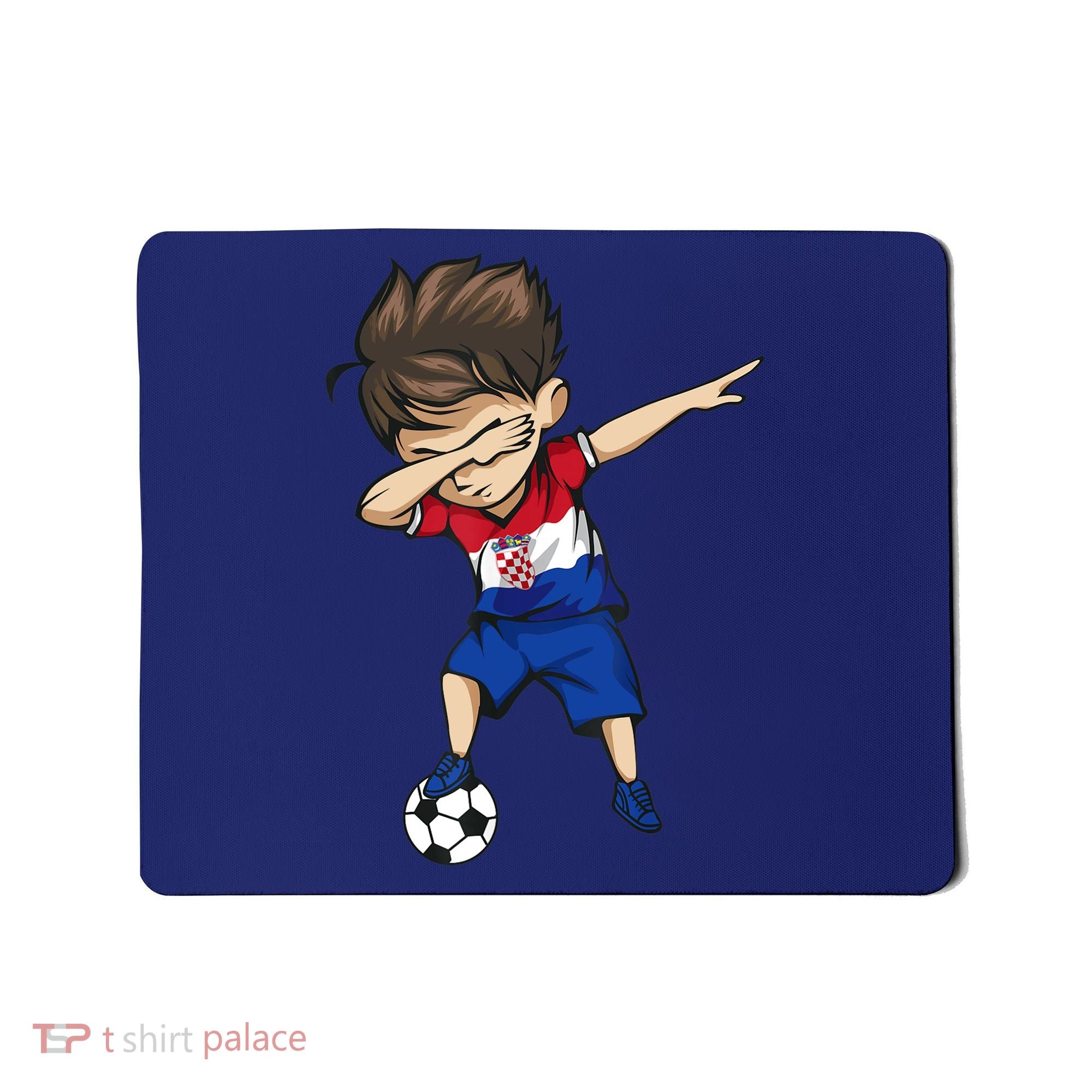 Dabbing Soccer Boy Croatia Jersey Croatian Football Mousepad
