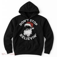 Don't Stop Believin' Cool Shades Santa Hoodie thumb 0