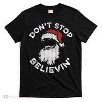Don't Stop Believin' Cool Shades Santa T-Shirt thumb 0