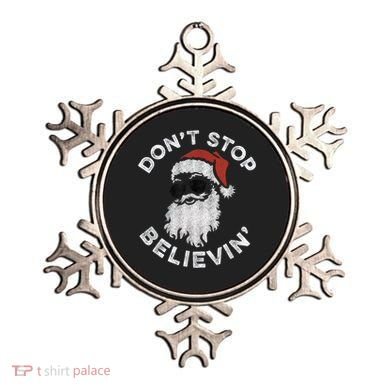 Don't Stop Believin' Cool Shades Santa Ornament