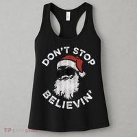 Don't Stop Believin' Cool Shades Santa Women's Tank Top thumb 3