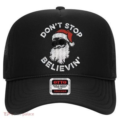Don't Stop Believin' Cool Shades Santa Hat