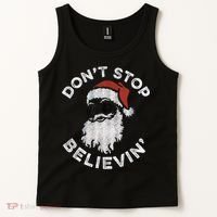 Don't Stop Believin' Cool Shades Santa Tank Top thumb 2