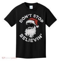 Don't Stop Believin' Cool Shades Santa Kids T-Shirt thumb 0