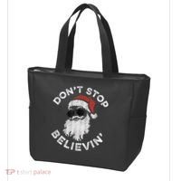 Don't Stop Believin' Cool Shades Santa Tote Bag thumb 3