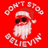 Don't Stop Believin' Cool Shades Santa Santa Hat thumb 1