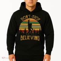 DonT Stop Believing Bigfoot Rock & Roll Retro Sasquatch Hoodie thumb 2