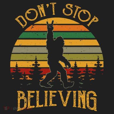 DonT Stop Believing Bigfoot Rock & Roll Retro Sasquatch Urban Oversized Heavyweight T-Shirt