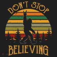 DonT Stop Believing Bigfoot Rock & Roll Retro Sasquatch Tumbler thumb 3