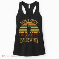 DonT Stop Believing Bigfoot Rock & Roll Retro Sasquatch Women's Tank Top thumb 0