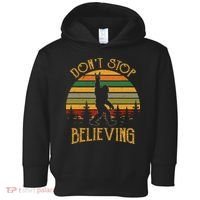 DonT Stop Believing Bigfoot Rock & Roll Retro Sasquatch Toddler Hoodie thumb 0