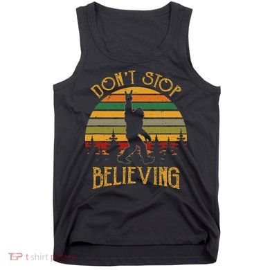 DonT Stop Believing Bigfoot Rock & Roll Retro Sasquatch Tank Top
