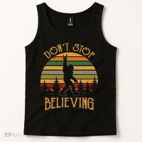DonT Stop Believing Bigfoot Rock & Roll Retro Sasquatch Tank Top thumb 2