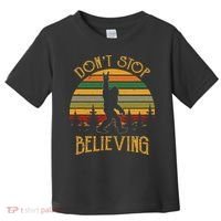 DonT Stop Believing Bigfoot Rock & Roll Retro Sasquatch Toddler T-Shirt thumb 0