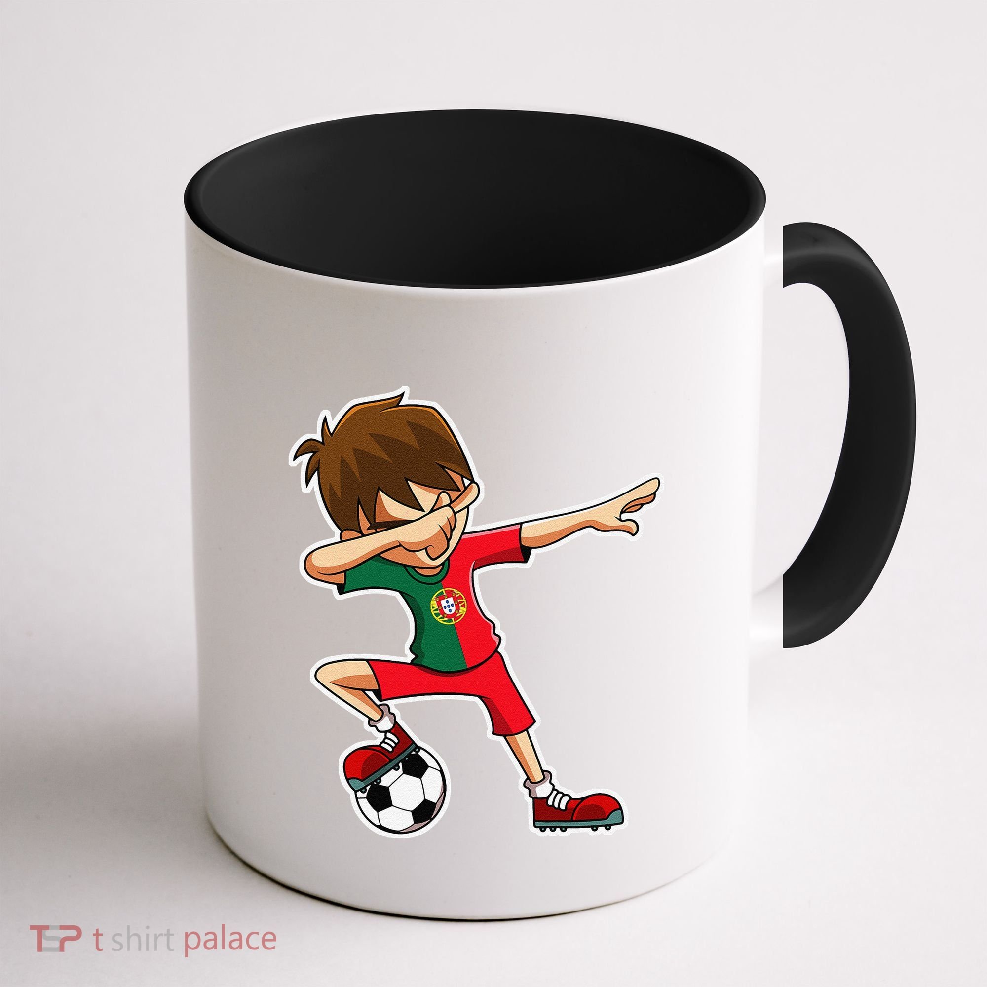 Dabbing Soccer Boy Portugal Jersey Portuguese Dab Gift Coffee Mug