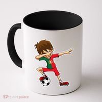 Dabbing Soccer Boy Portugal Jersey Portuguese Dab Gift Coffee Mug thumb 0