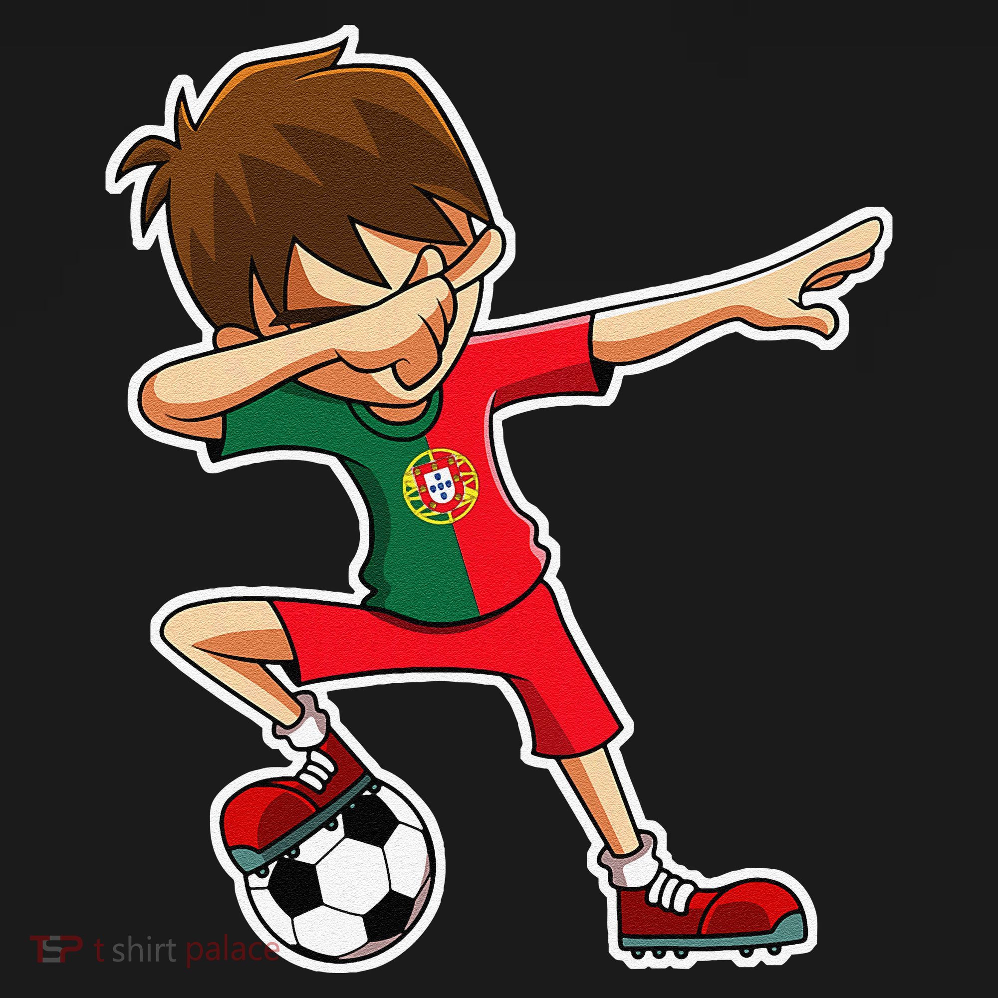 Dabbing Soccer Boy Portugal Jersey Portuguese Dab Gift Ornament