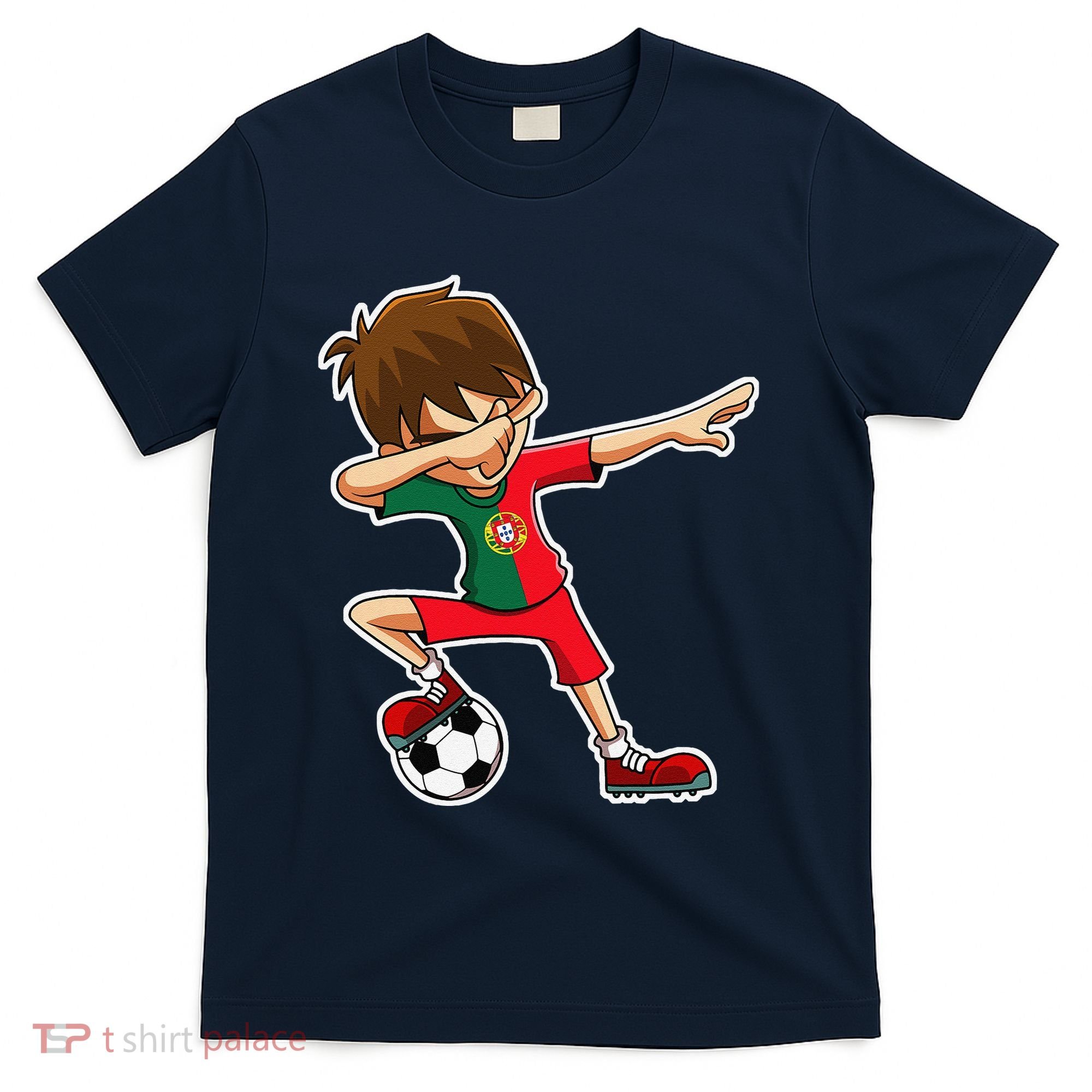 Dabbing Soccer Boy Portugal Jersey Portuguese Dab Gift T-Shirt