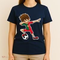Dabbing Soccer Boy Portugal Jersey Portuguese Dab Gift T-Shirt thumb 4