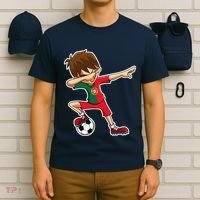 Dabbing Soccer Boy Portugal Jersey Portuguese Dab Gift T-Shirt thumb 6