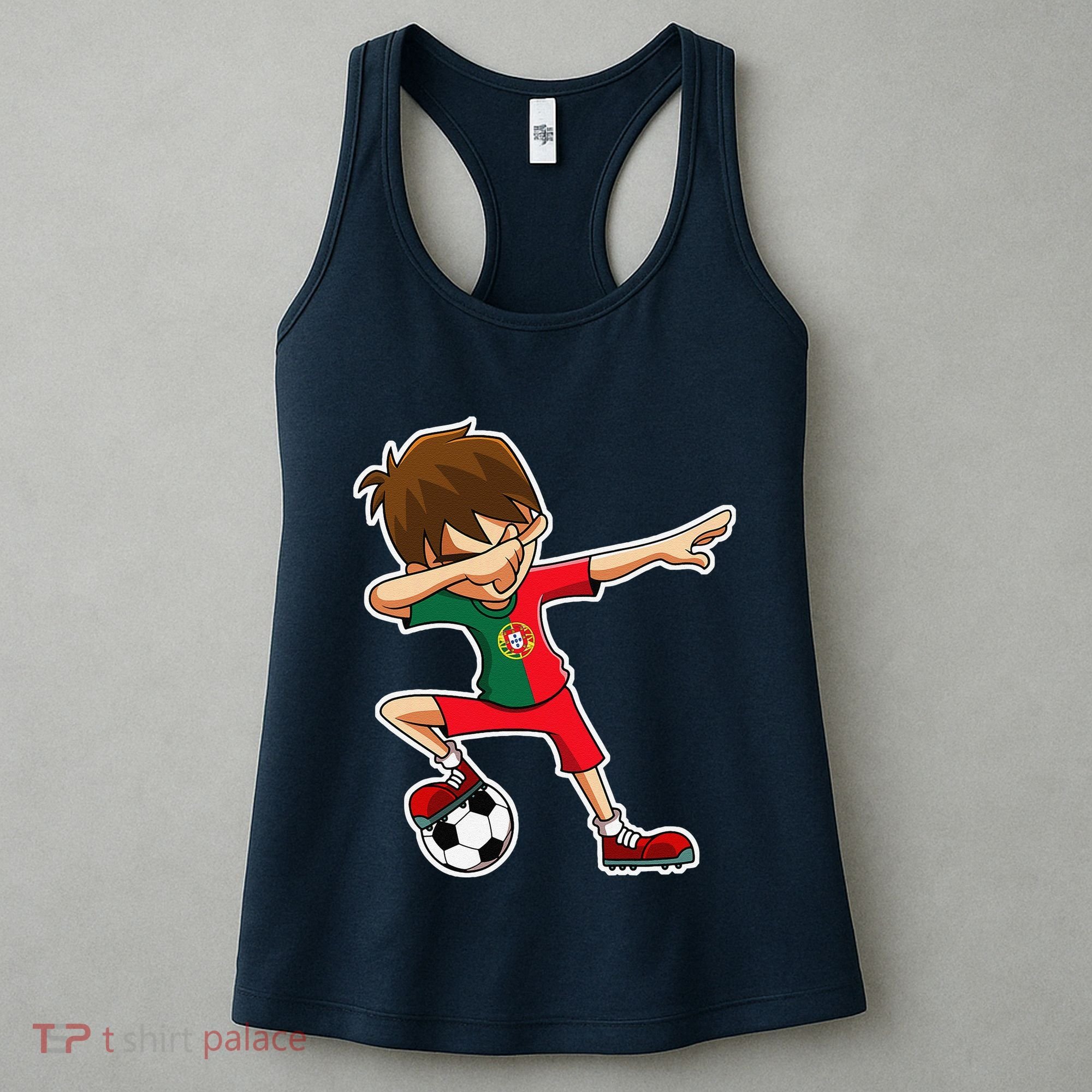 Dabbing Soccer Boy Portugal Jersey Portuguese Dab Gift Women's Tank Top