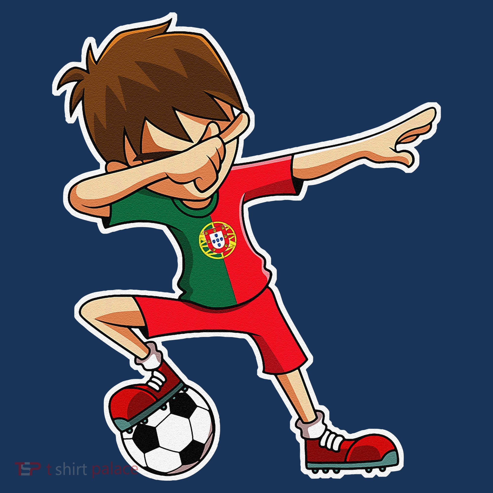 Dabbing Soccer Boy Portugal Jersey Portuguese Dab Gift Women's Long Sleeve Shirt
