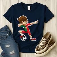 Dabbing Soccer Boy Portugal Jersey Portuguese Dab Gift Women's T-Shirt thumb 3