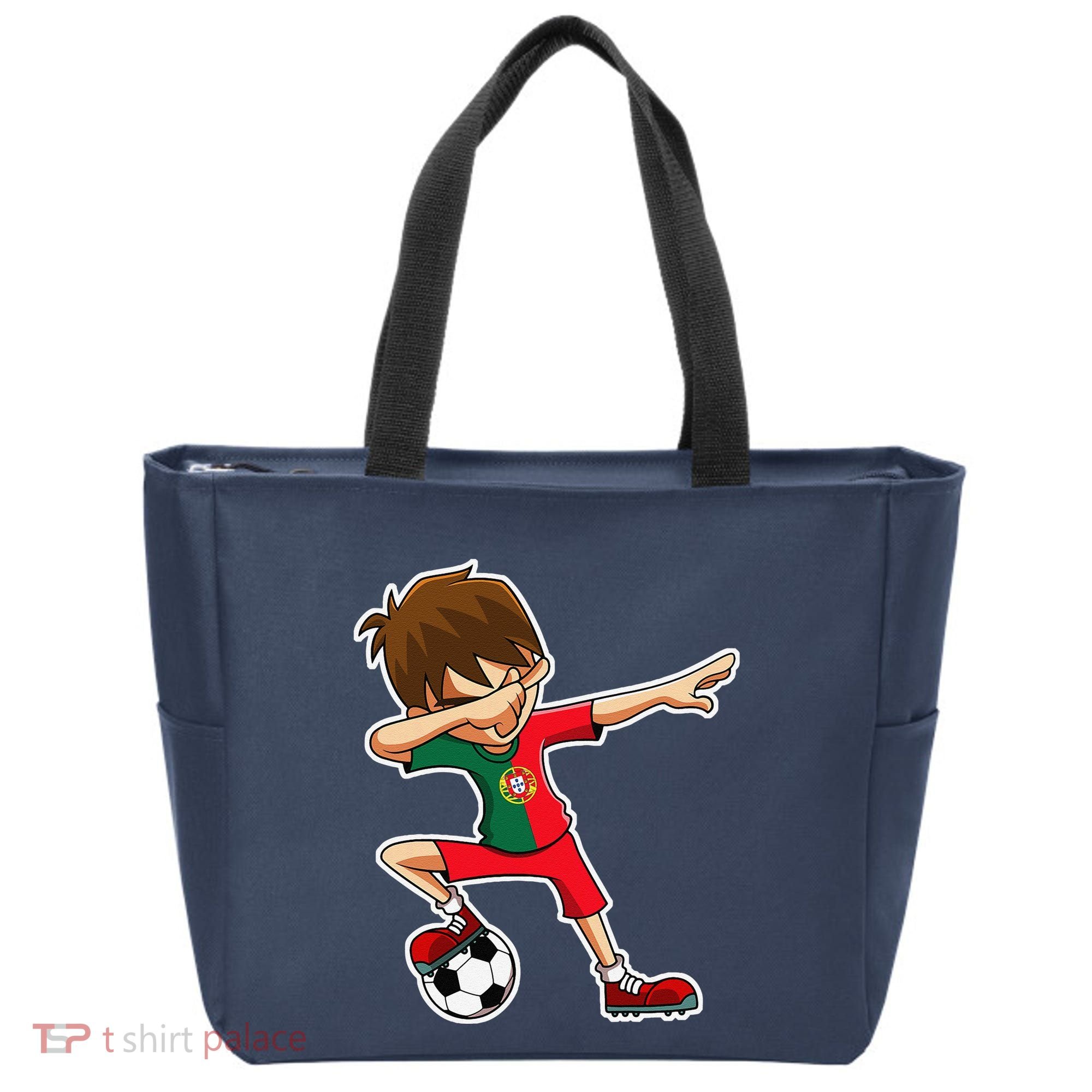 Dabbing Soccer Boy Portugal Jersey Portuguese Dab Gift Tote Bag