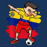 Dabbing Soccer Boy Venezuela Jersey Venezuelan Football Fans Women's Hoodie thumb 2