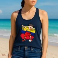 Dabbing Soccer Boy Venezuela Jersey Venezuelan Football Fans Women's Tank Top thumb 2