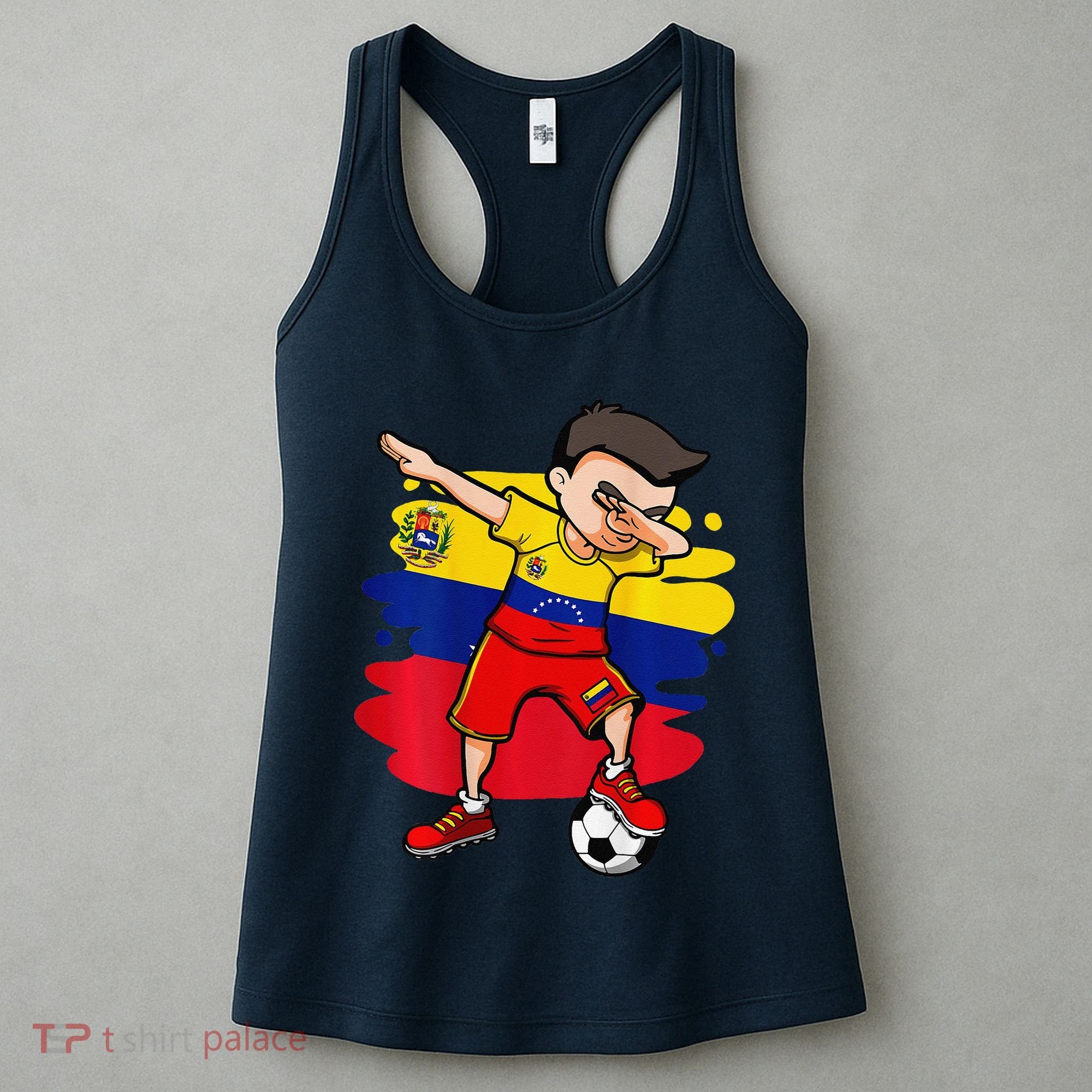 Dabbing Soccer Boy Venezuela Jersey Venezuelan Football Fans Women's Tank Top