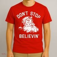 DonT Stop Believing Christmas Vintage Santa Winter Funny T-Shirt thumb 3