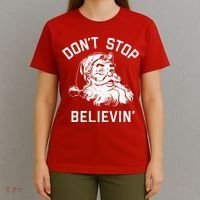 DonT Stop Believing Christmas Vintage Santa Winter Funny T-Shirt thumb 4
