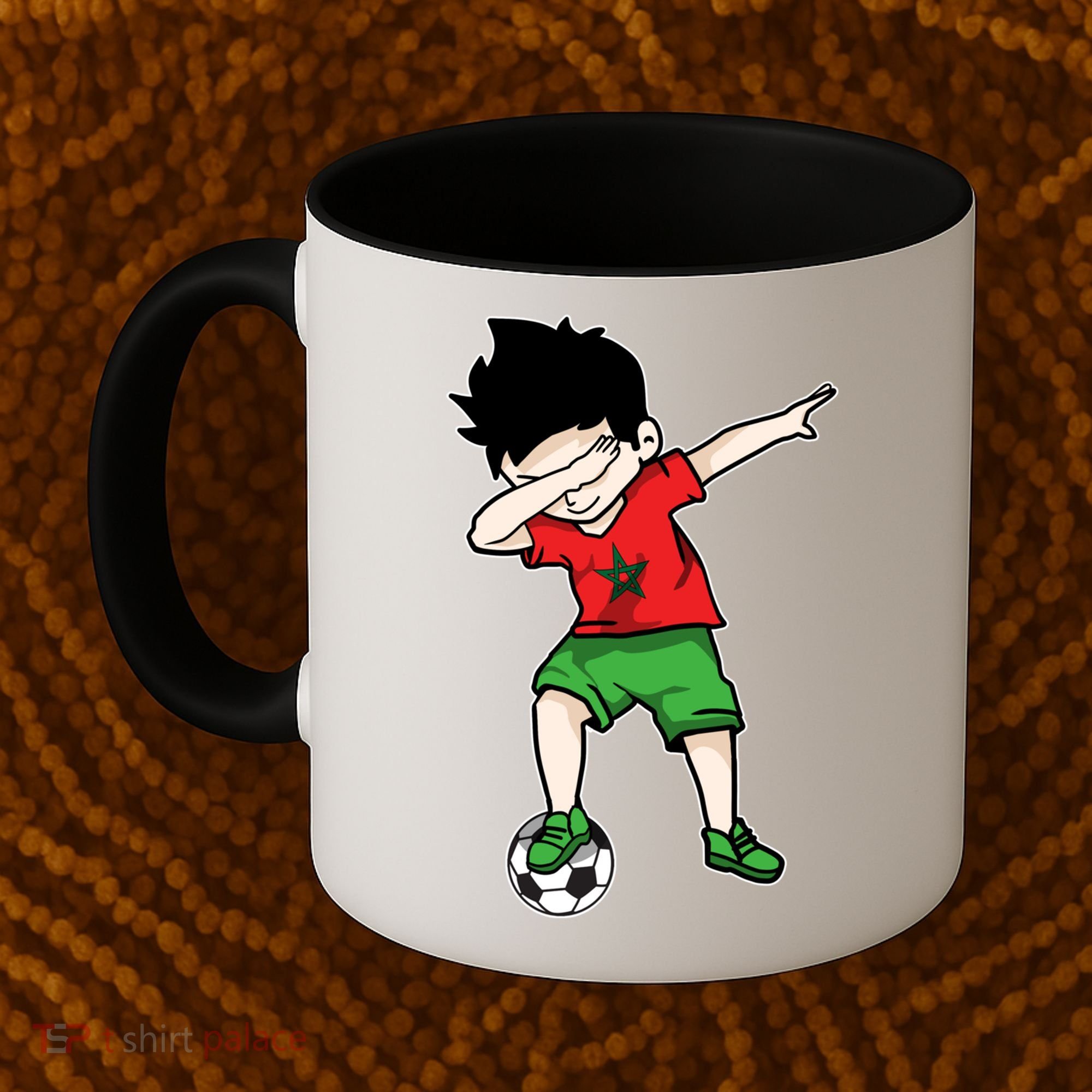 Dabbing Soccer Boy Morocco Football Funny Gift Moroccan Gift Coffee Mug