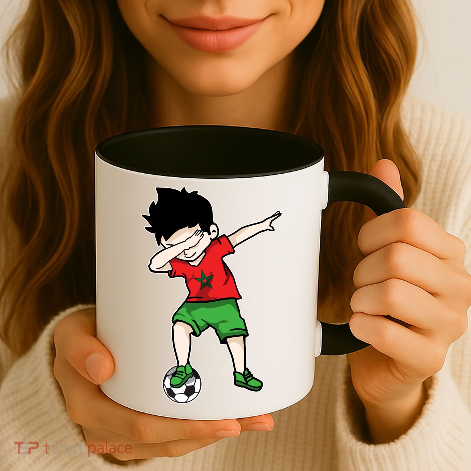 Dabbing Soccer Boy Morocco Football Funny Gift Moroccan Gift Coffee Mug