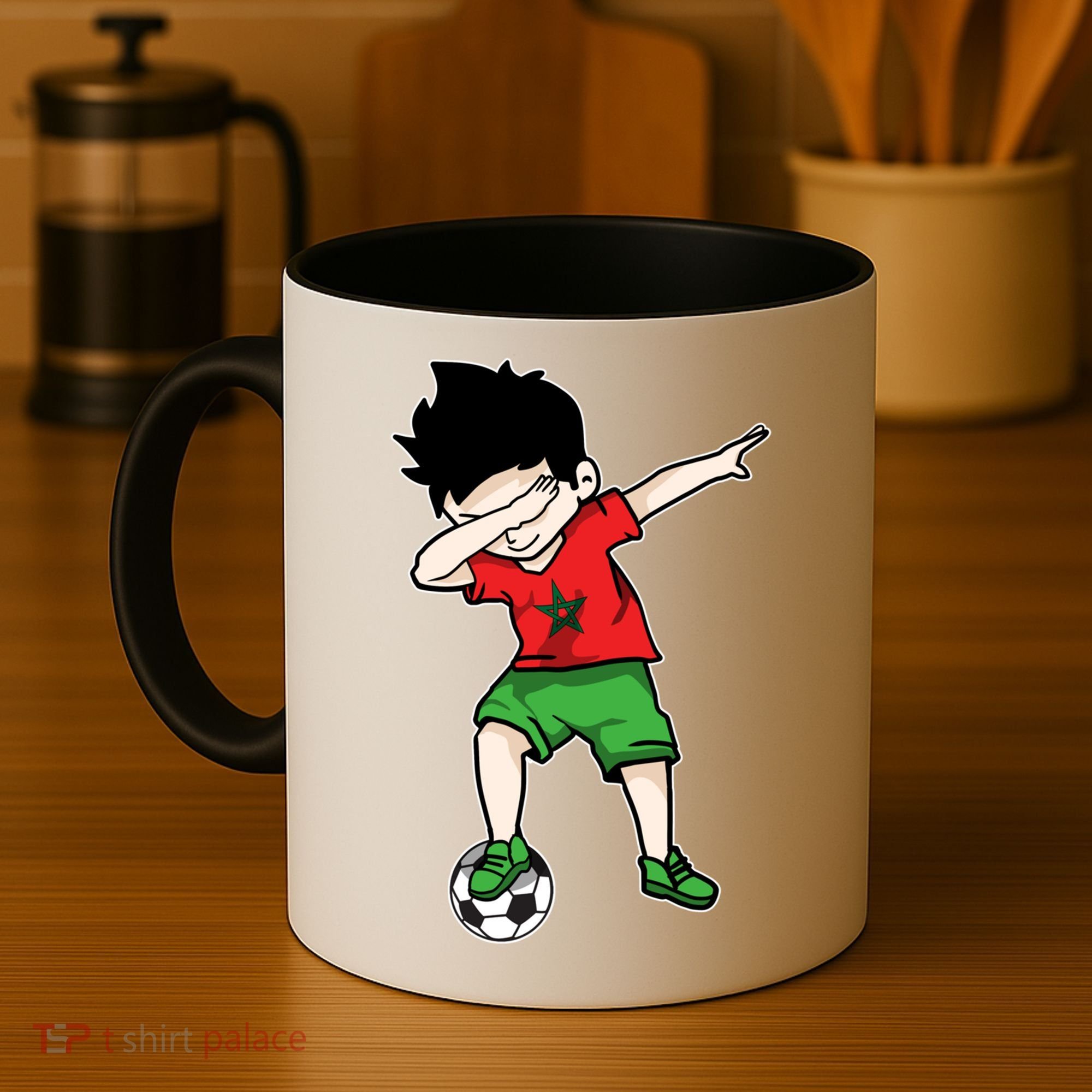 Dabbing Soccer Boy Morocco Football Funny Gift Moroccan Gift Coffee Mug