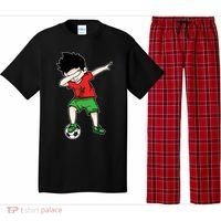 Dabbing Soccer Boy Morocco Football Funny Gift Moroccan Gift Pajama Set thumb 0