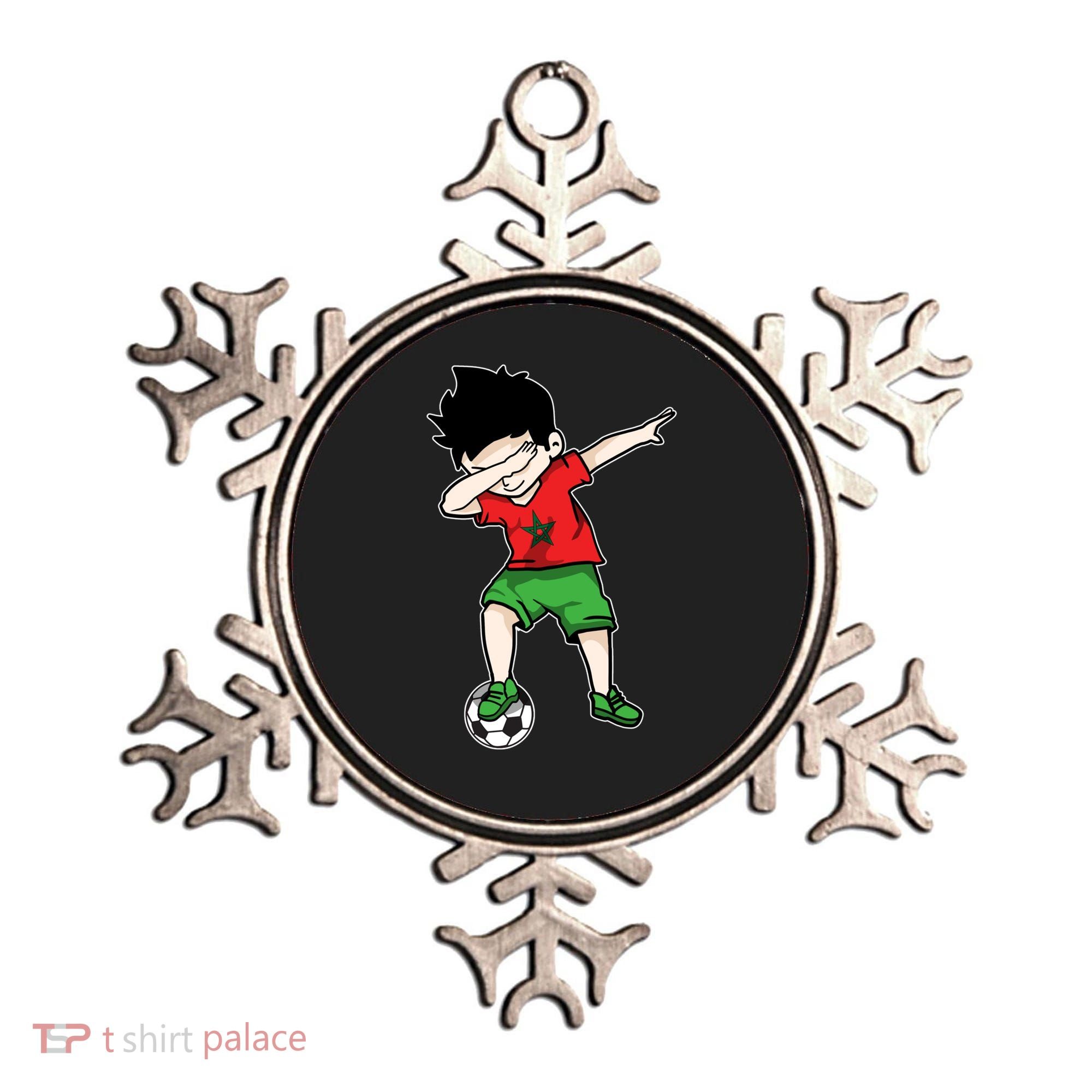Dabbing Soccer Boy Morocco Football Funny Gift Moroccan Gift Ornament