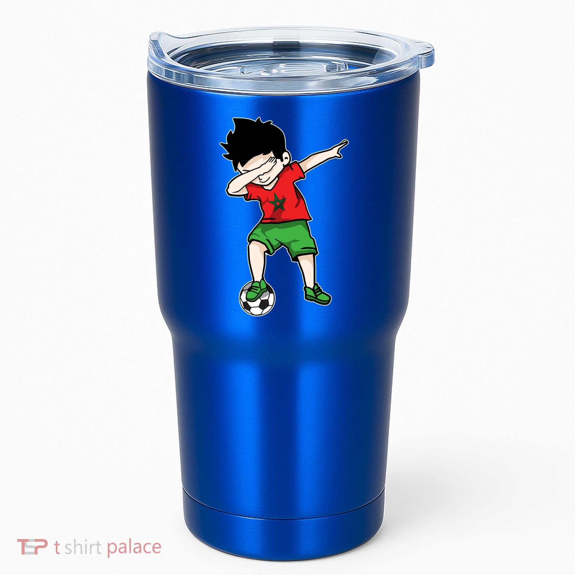 Dabbing Soccer Boy Morocco Football Funny Gift Moroccan Gift Tumbler