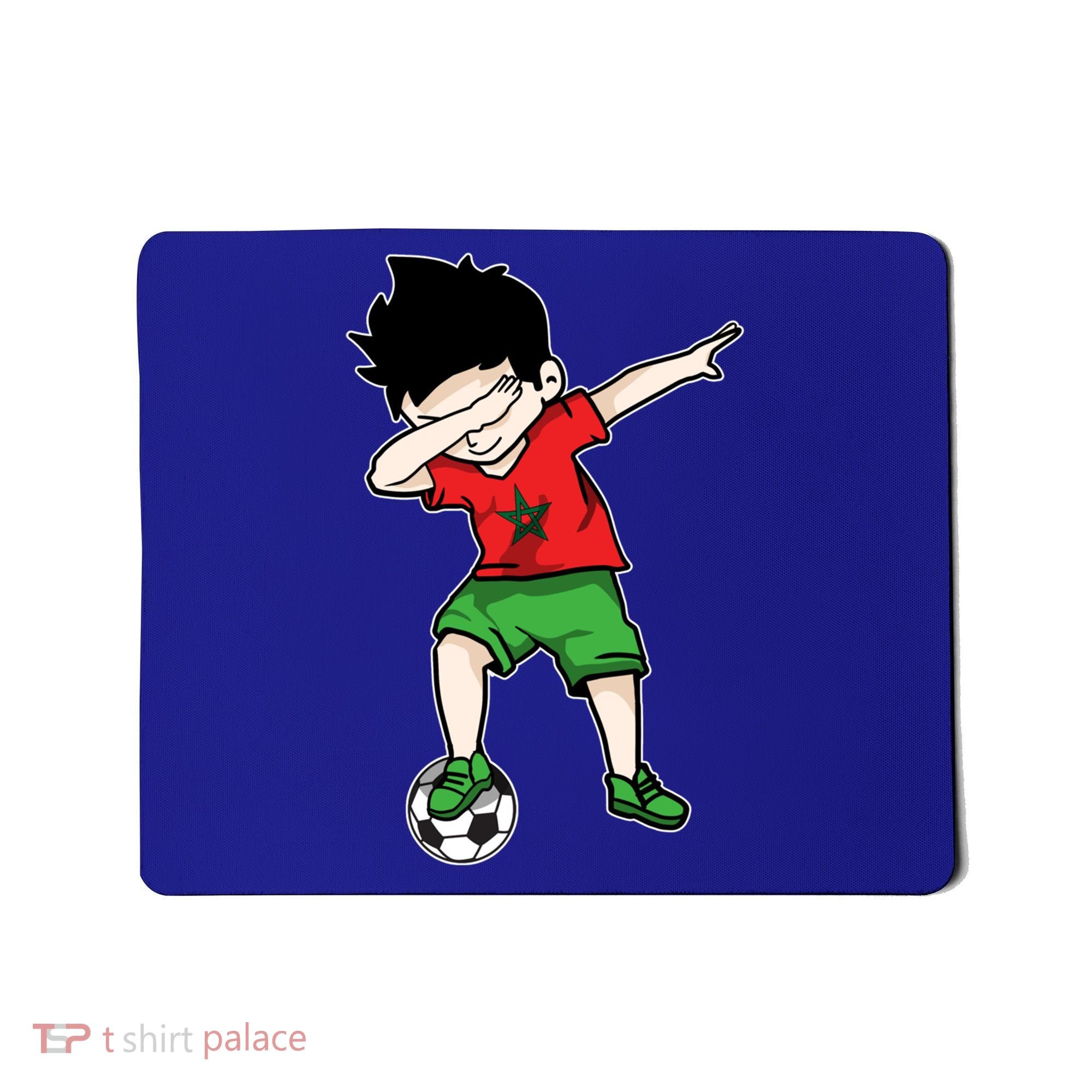 Dabbing Soccer Boy Morocco Football Funny Gift Moroccan Gift Mousepad