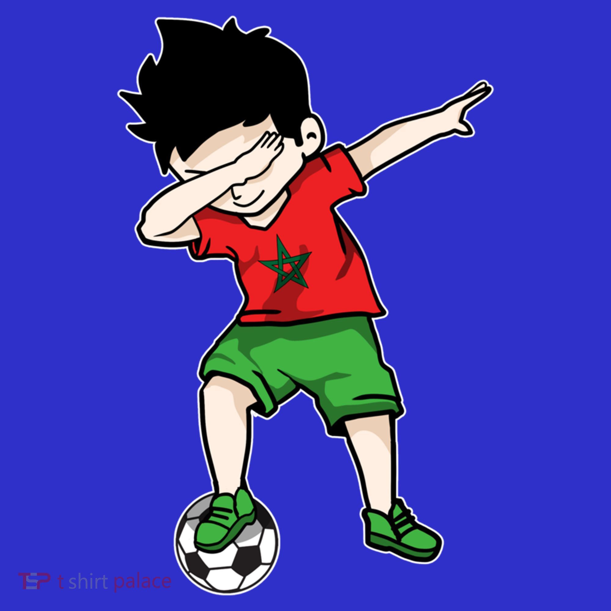Dabbing Soccer Boy Morocco Football Funny Gift Moroccan Gift Women's Tank Top