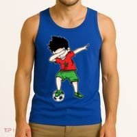 Dabbing Soccer Boy Morocco Football Funny Gift Moroccan Gift Tank Top thumb 3