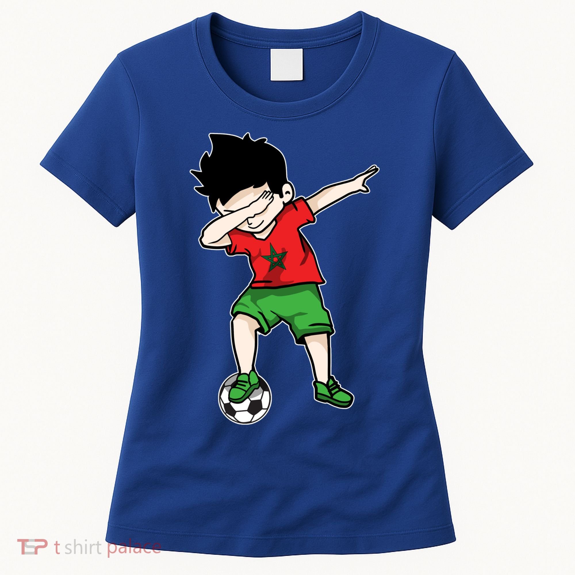 Dabbing Soccer Boy Morocco Football Funny Gift Moroccan Gift Women's T-Shirt
