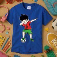 Dabbing Soccer Boy Morocco Football Funny Gift Moroccan Gift Kids T-Shirt thumb 3