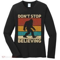 DonT Stop Believing Sasquatch Costume Big Foot Bigfoot Women's Long Sleeve Shirt thumb 0